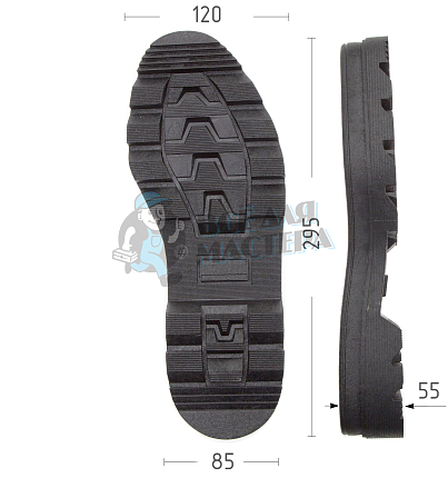 Подошва муж. Киров 115-М р. 40, цв. черный