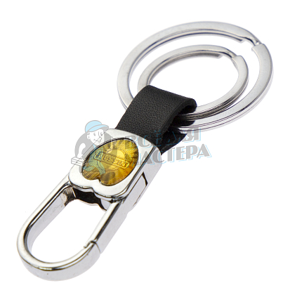 Авто карабин с двумя кольцами для ключей NISSAN
