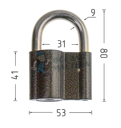 Навесной замок Avers PD-20-60-Blister