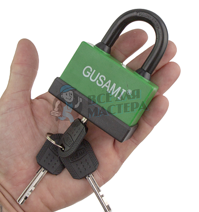 Навесной замок GUSAMI 68мм (зеленый)