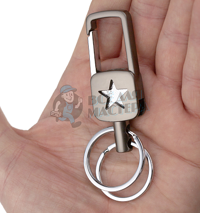 Карабин с двумя кольцами для ключей