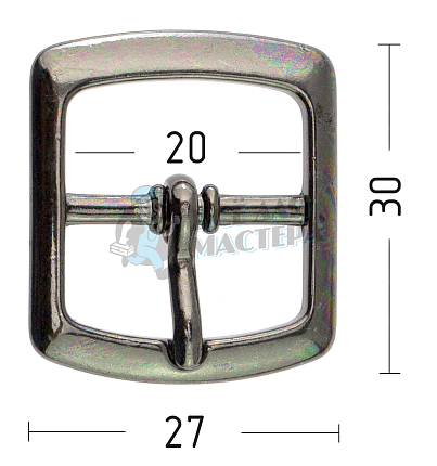 Пряжка обувная, 20мм (QCX179-20), цв.т/хром