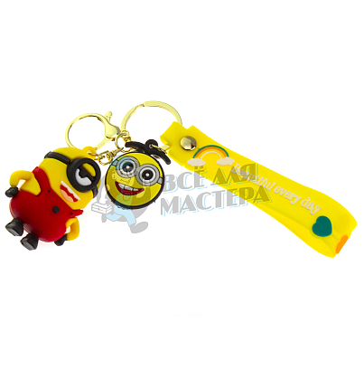 Брелок для ключей "Миньон" Стюарт цв.красный + карабин