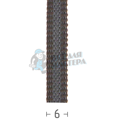 Резинка с просечкой 6мм, коричневая