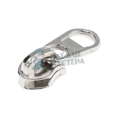 Бегунок для спиральной молнии, тип 8, сумочный, цв. никель