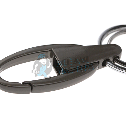 Карабин овальный с двумя кольцами для ключей