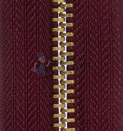 Молния металлическая джинсовая тип 5 18см н/р цв 179 зв латунь