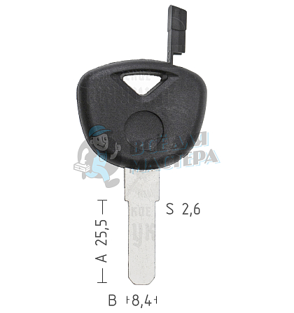 TP00BM7P BW9TE T00HF71P а/пласт.с мест.п/чип moto.BMW(TX4) - Чертеж