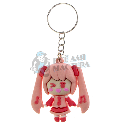Брелок для ключей "Мику Хацунэ" цв. розовый