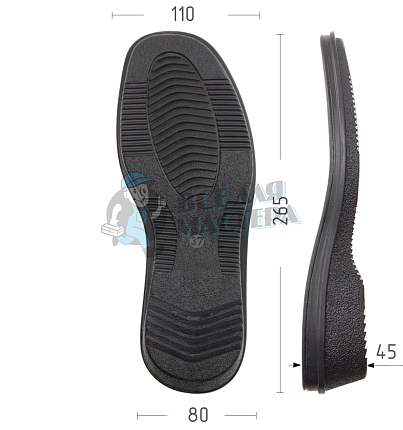 Подошва жен., Киров 80290 р. 37, цв. черный