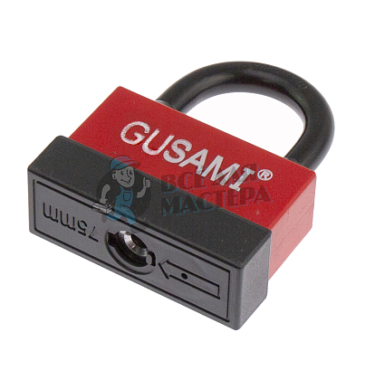 Навесной замок GUSAMI 77мм (красный)