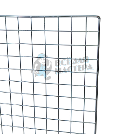 Торговая решетка (сетка) с кронштейнами для оборудования магазина, 1200*600, хром