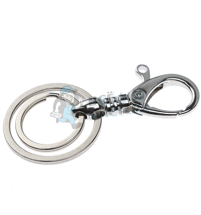 Карабин с двумя кольцами для ключей