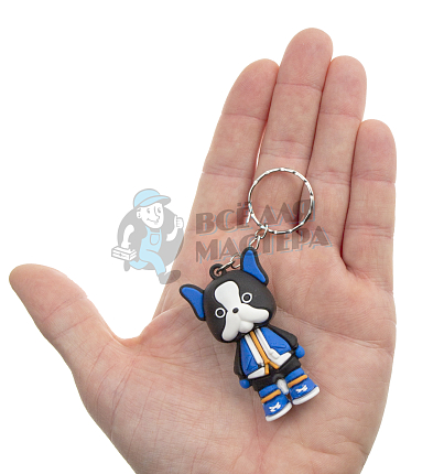 Брелок для ключей "Бульдог" с кольцом