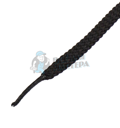 Шнурок черный, плоский тонкий 75 см (Art.425)