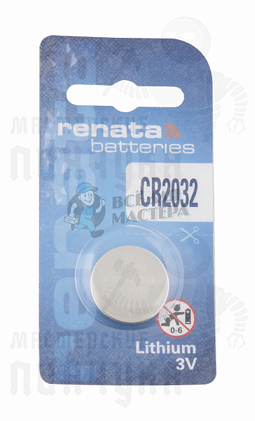 Батарейка часовая RENATA CR2032 BL1 (1/10/300/2400) - Чертеж