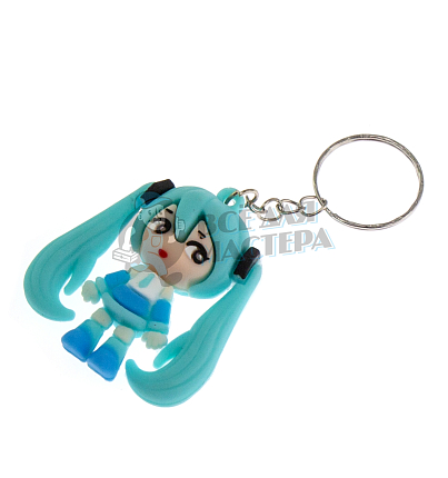 Брелок для ключей "Мику Хацунэ" цв. голубой