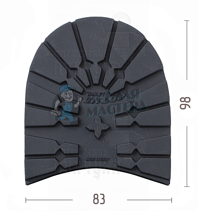 Набойка "Dunlop Tank" р.43-44, цв. черный, 8мм