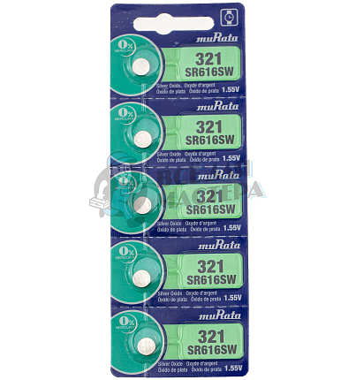 Батарейка muRata 321 SR766SW BL5 1.55V (5/100/500)