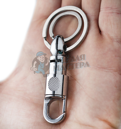 Карабин круглый с двумя кольцами для ключей