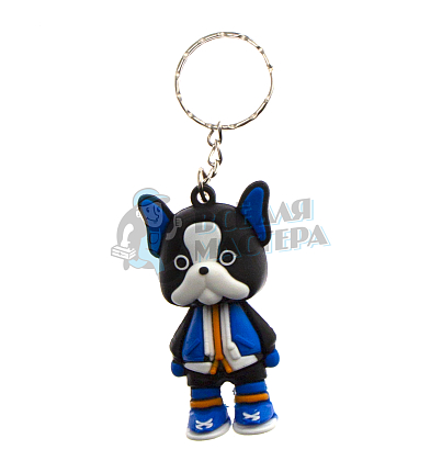 Брелок для ключей "Бульдог" с кольцом