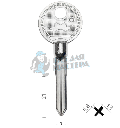 E-138 кругл.ручка (39,4х21,16х7,0х0,1)  КНР