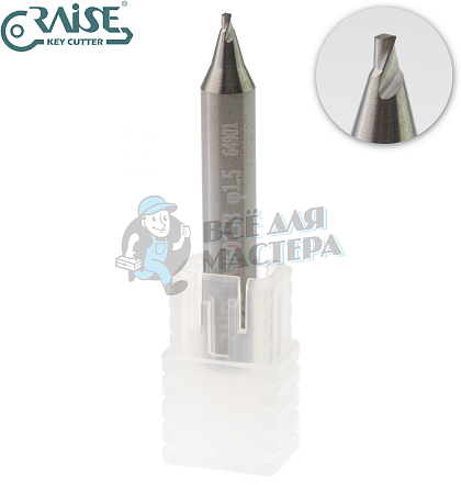 Вертик.фреза RAISE BW6015B ф1,5мм CARBIDE (ф1.5Х6Х40)								 - Чертеж