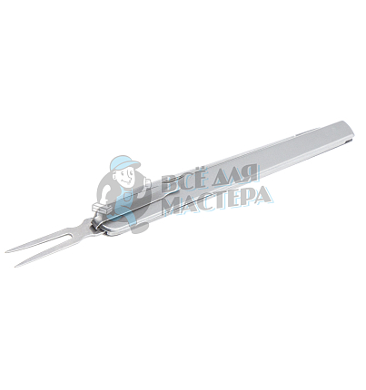 Нож технолога складной с клинком 11см, вилкой и клипсой, металлическая рукоятка, Португалия