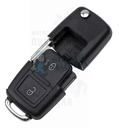 Корпус выкидного ключа HU-HAA.P1 HU66 HF55P65 2 кнопки КНР  VOLKSWAGEN