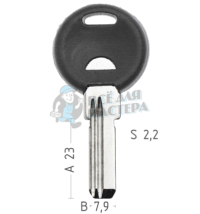 ПЛАСТ. 2ПАЗ. КОРОТК.ЛЕВ. (22,8 ММ Х 7,9ММ Х 2,3ММ) КНР