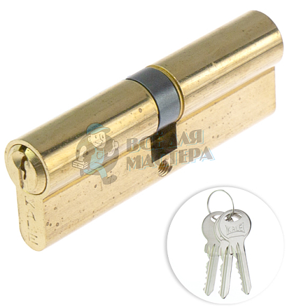 Цилиндровый механизм KALE KILIT 164GN-90(40+10+40)-BP-3KEY-STB 164GN000034 - Чертеж