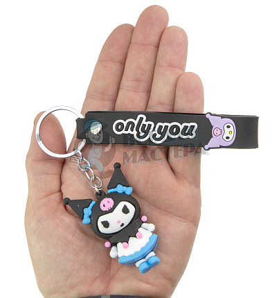 Брелок для ключей "Куроми" цв.черный + ремешок 