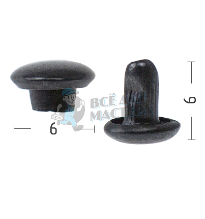 Хольнитены №0, 6х6мм, 2-х сторонний, сталь, цв. оксид