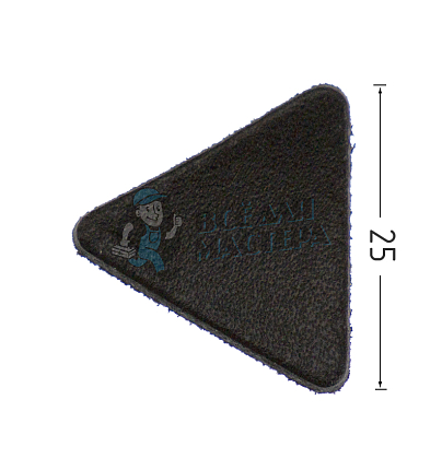 Изделие из экокожи 25х25мм , труегольник, цв.черный