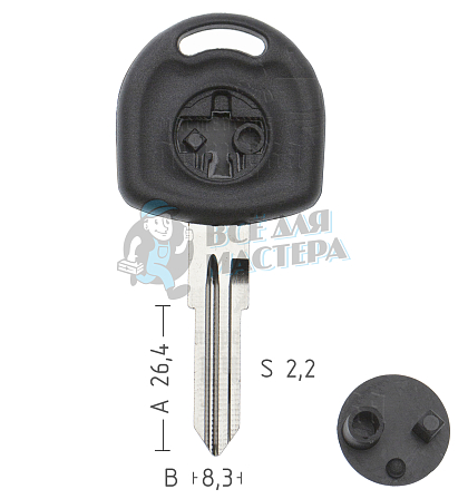 T00HF43P TP00OP-SP HU46T0 а/пласт.с мест.п/чип OPEL - Чертеж