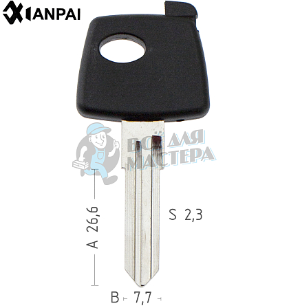 LA-2.P LD1P LAD3LP LAD2P45 авто/пласт. с метом под чип миниколба КНР - Чертеж