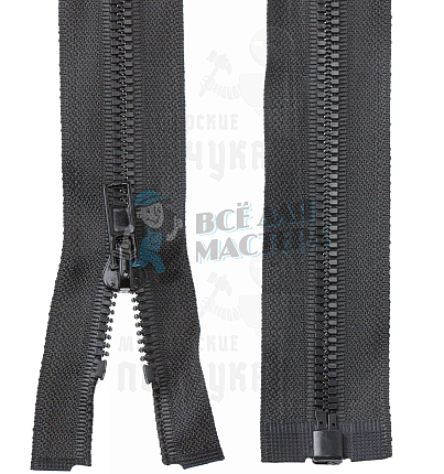 Молния тракторная, тип 5, 55см, цв. черный 322