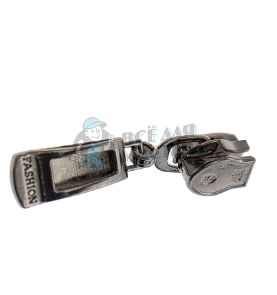 Бегунок для спиральной молнии, тип 5, автомат, цв.черный никель