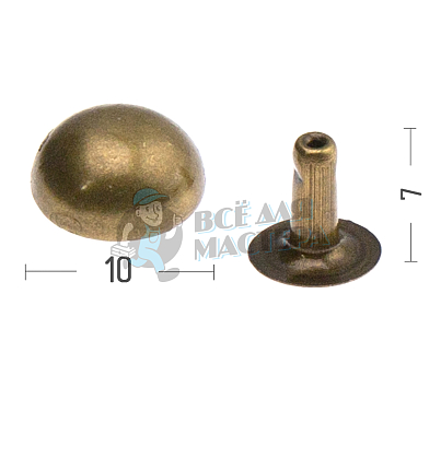 Хольнитен 10x10мм сфера цв антик