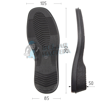 Подошва жен., Киров 80290 р. 40, цв. черный