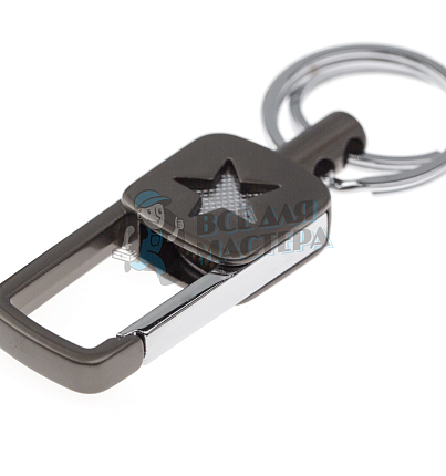 Карабин с двумя кольцами для ключей