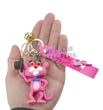 Брелок для ключей "Розовая Пантера Влюбленный" + карабин