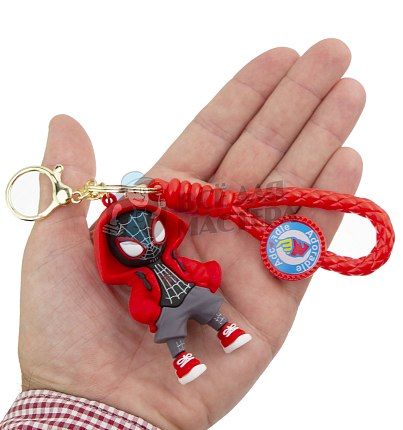 Брелок для ключей "Человек-Паук" цв.красный+ карабин