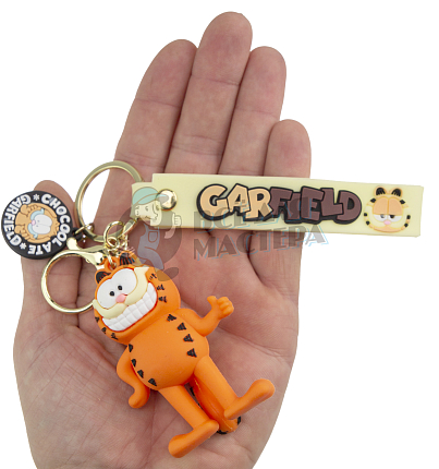 Брелок для ключей "Гарфилд" улыбка + карабин