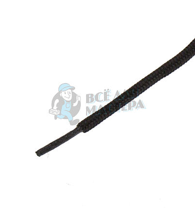 Шнурок черный, круглый стандартный 90 см (Art.405)