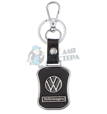 Авто карабин с кольцом для ключей VOLKSWAGEN Экокожа (гладкая) - Чертеж