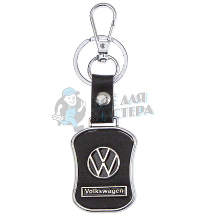 Авто карабин с кольцом для ключей VOLKSWAGEN Экокожа //