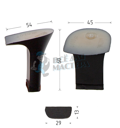 Каблуки ABS (4010) черн.мат. 6 см