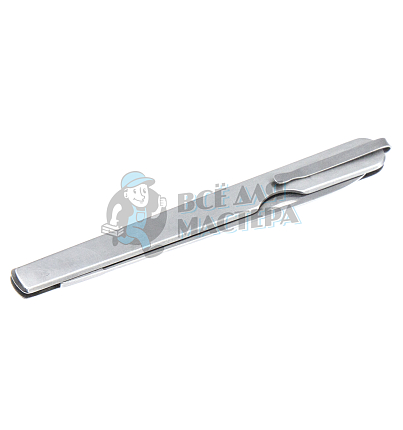 Нож технолога складной с клинком 11см, вилкой и клипсой, металлическая рукоятка, Португалия