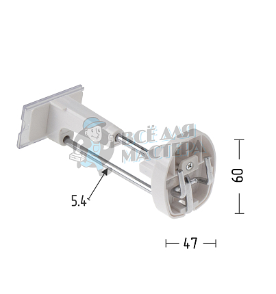 Крючок антивандальный с ценникодержателем